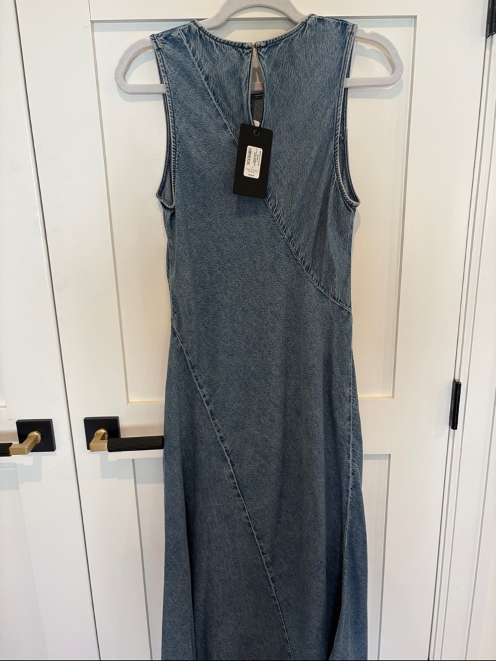 rag & bone Sleeveless Denim Maxi Dress - Blue - Picture 2 of 3